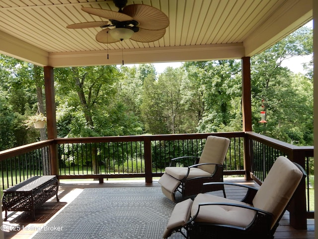 193 Pare Ct, Shepherdsville, KY 40165 - deck with ceiling fan