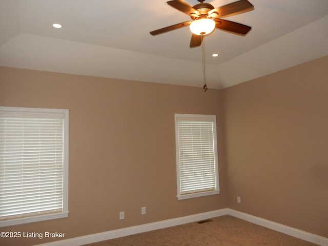 193 Pare Ct, Shepherdsville, KY 40165 - empty room with recessed lighting, carpet, and a ceiling fan