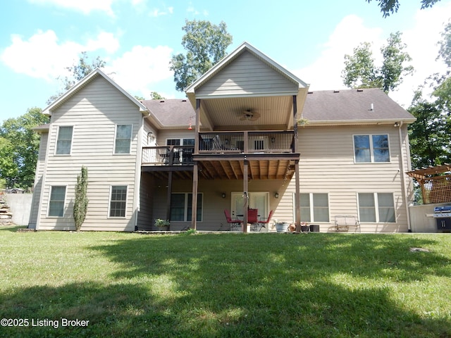 193 Pare Ct, Shepherdsville, KY 40165 - back of house with a yard, a deck, and roof with shingles