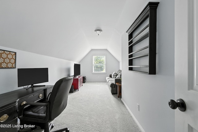 12512 Kirkham Rd, Louisville, KY 40299 - office featuring carpet flooring and vaulted ceiling