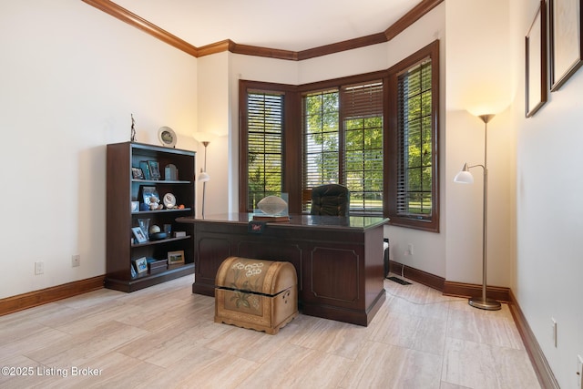 9906 Glen Vista Dr, Prospect, KY 40059 - office space with ornamental molding and baseboards