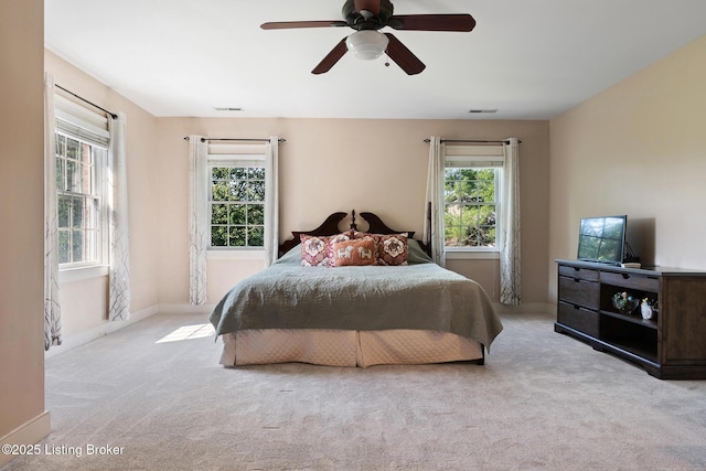 9906 Glen Vista Dr, Prospect, KY 40059 - carpeted bedroom with multiple windows and a ceiling fan