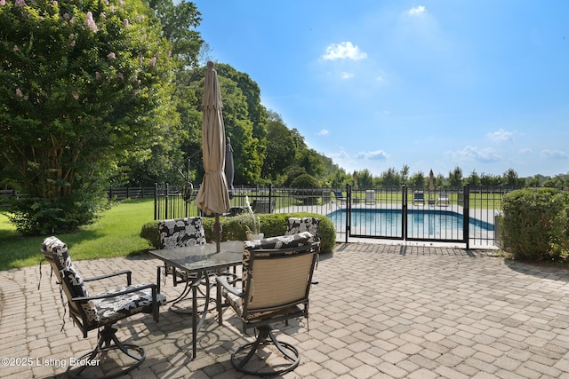 9906 Glen Vista Dr, Prospect, KY 40059 - view of patio with view of scattered trees and outdoor dining area