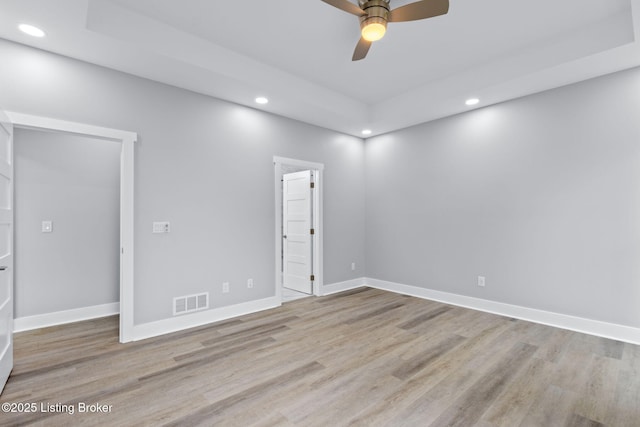 7103 Star Barn Ln, Crestwood, KY 40014 - empty room featuring recessed lighting, a ceiling fan, and wood finished floors