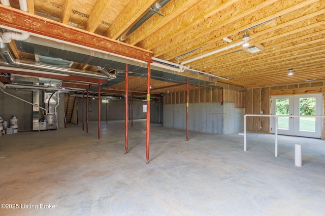 7103 Star Barn Ln, Crestwood, KY 40014 - below grade area with heating unit and french doors