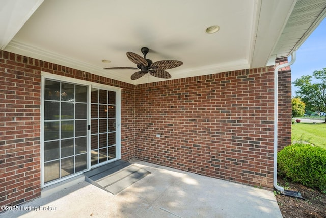 6708 Island Pointe Pl, Louisville, KY 40258 - view of patio / terrace with ceiling fan