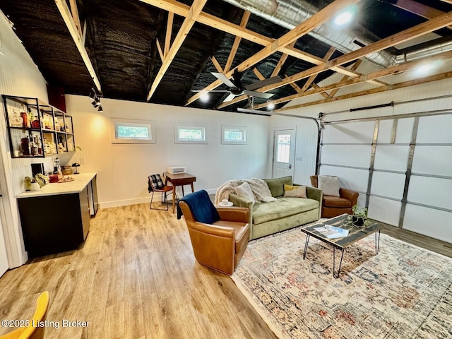 9068 Mackville Rd, Springfield, KY 40069 - living room with light wood-type flooring and vaulted ceiling