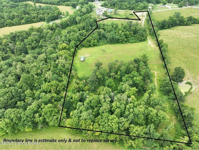 9068 Mackville Rd, Springfield, KY 40069 - overview of rural landscape featuring property parcel outlined