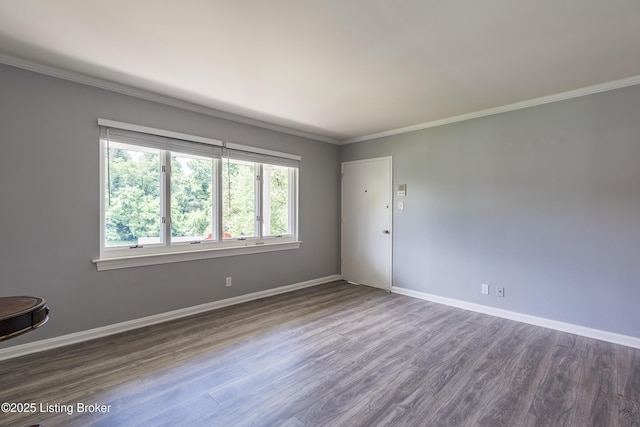 4116 Stoneview Dr Unit 1, Louisville, KY 40207 - unfurnished room with dark wood-style flooring and crown molding