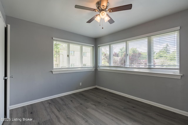 4116 Stoneview Dr Unit 1, Louisville, KY 40207 - spare room with wood finished floors, healthy amount of natural light, and ceiling fan