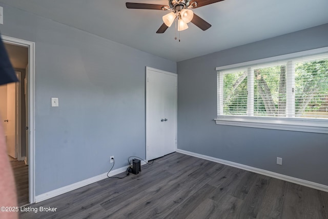 4116 Stoneview Dr Unit 1, Louisville, KY 40207 - spare room featuring wood finished floors and ceiling fan