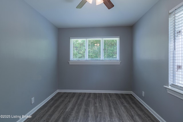 4116 Stoneview Dr Unit 1, Louisville, KY 40207 - spare room featuring ceiling fan and dark wood finished floors
