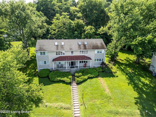 4116 Stoneview Dr Unit 1, Louisville, KY 40207 - back of house with a yard and covered porch