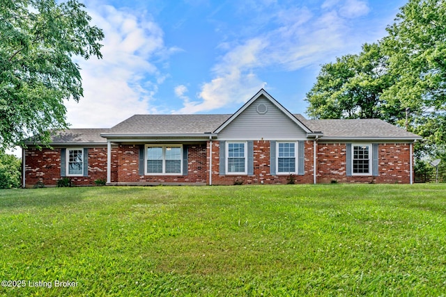 360 Van Buren Rd, Mount Eden, KY 40046 - ranch-style house with a front lawn, brick siding, and a shingled roof