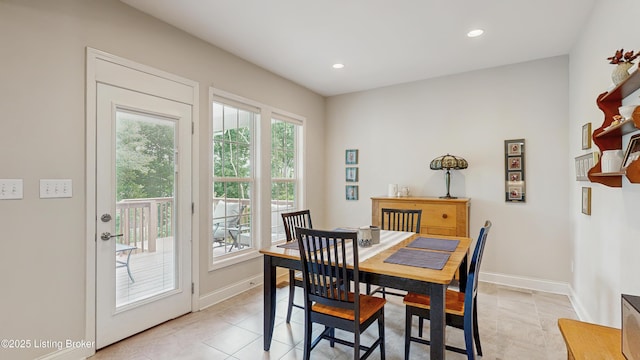 734 Dehart Ln, Louisville, KY 40243 - dining room with light tile patterned floors and recessed lighting