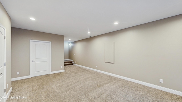734 Dehart Ln, Louisville, KY 40243 - finished basement with carpet flooring, recessed lighting, and stairs