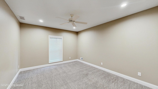 734 Dehart Ln, Louisville, KY 40243 - unfurnished room featuring a ceiling fan, recessed lighting, and carpet flooring