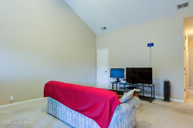 344 S Dorsey Ln Unit 344, Louisville, KY 40223 - living area with carpet floors and high vaulted ceiling