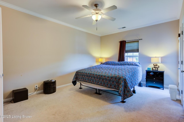 344 S Dorsey Ln Unit 344, Louisville, KY 40223 - carpeted bedroom with ornamental molding and ceiling fan