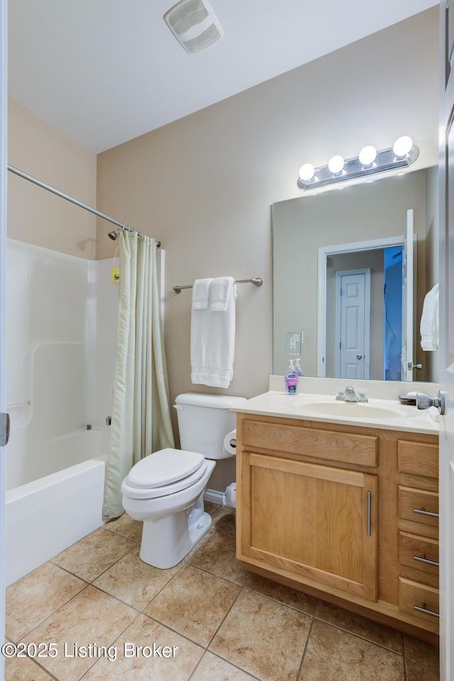 344 S Dorsey Ln Unit 344, Louisville, KY 40223 - full bathroom with vanity, shower / bath combo with shower curtain, and tile patterned floors