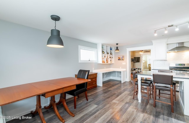 1860 Alfresco Pl, Louisville, KY 40205 - dining area featuring dark wood-style flooring and an office area