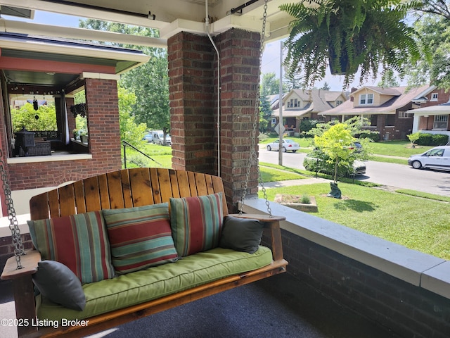 1860 Alfresco Pl, Louisville, KY 40205 - covered porch with a residential view