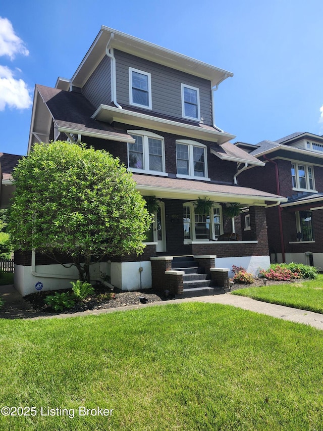 1860 Alfresco Pl, Louisville, KY 40205 - traditional style home with covered porch and a front lawn