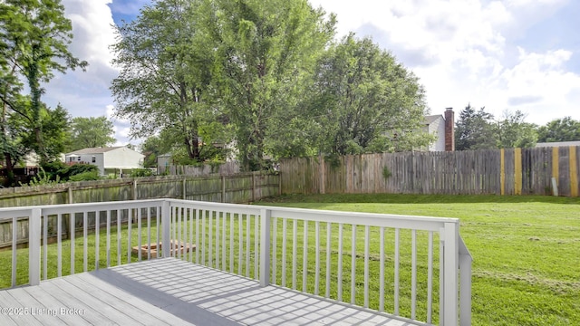 4806 Middlesex Dr, Louisville, KY 40245 - wooden terrace with a fenced backyard