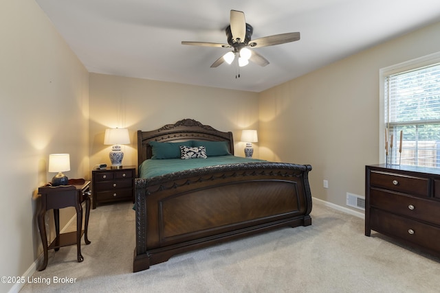 614 Armadale Pl, Douglass Hills, KY 40243 - bedroom with light carpet and ceiling fan
