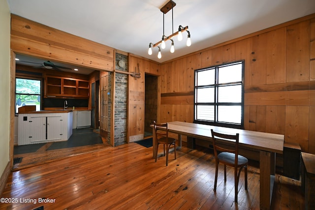 1819 Eastern Pkwy, Louisville, KY 40204 - dining room featuring wood walls and dark wood-style floors