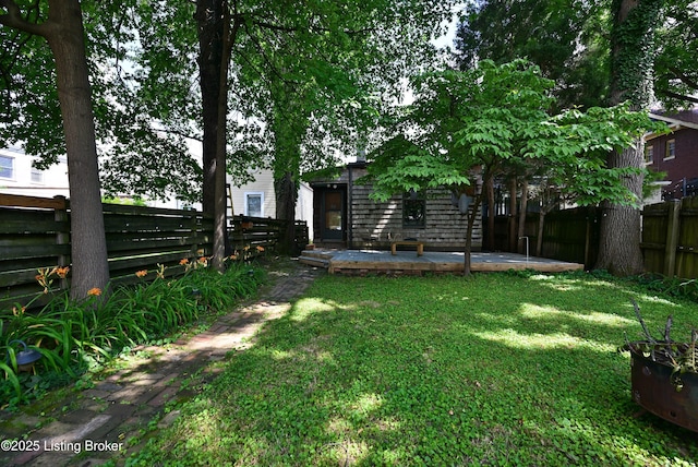 1819 Eastern Pkwy, Louisville, KY 40204 - fenced backyard featuring a patio