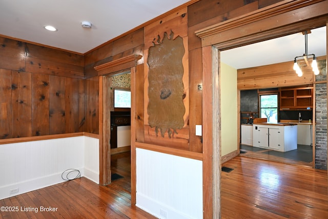 1819 Eastern Pkwy, Louisville, KY 40204 - corridor with hardwood / wood-style floors and wood walls