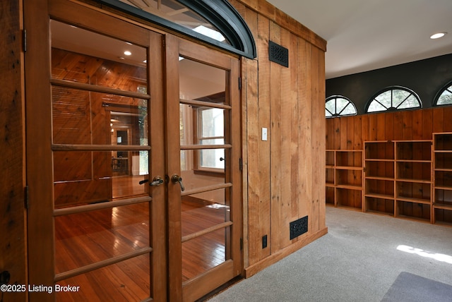 1819 Eastern Pkwy, Louisville, KY 40204 - detailed view of wooden walls, french doors, and recessed lighting