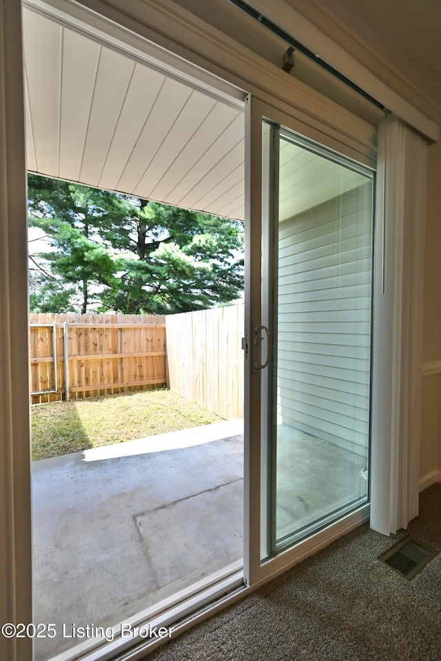 8705 Clover Ct, Louisville, KY 40242 - doorway with carpet floors