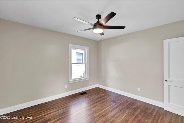 2620 Algonquin Pkwy, Louisville, KY 40210 - unfurnished room featuring ceiling fan and dark wood-style floors