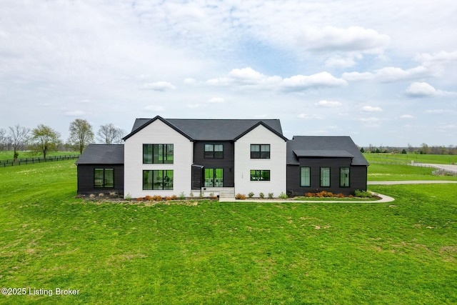 1160 Equestrian Lakes Ln, Finchville, KY 40022 - modern farmhouse featuring a front lawn