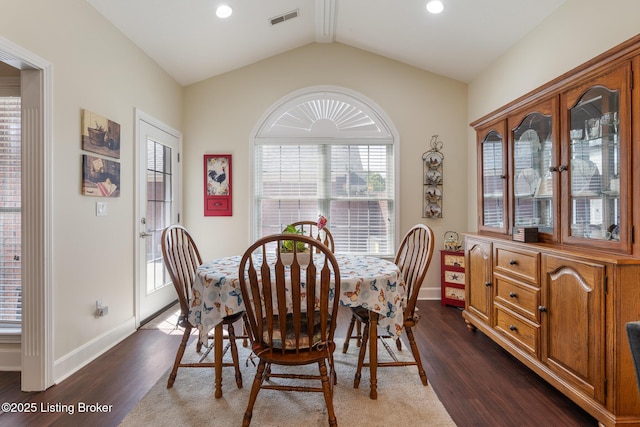 3105 Arbor Ridge Ln, New Albany, IN 47150 - dining space with dark wood-type flooring and recessed lighting