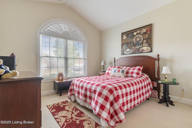 3105 Arbor Ridge Ln, New Albany, IN 47150 - bedroom with light colored carpet and lofted ceiling