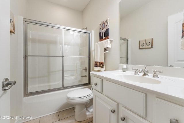 3105 Arbor Ridge Ln, New Albany, IN 47150 - bathroom featuring vanity, tile patterned flooring, and shower / bath combination with glass door