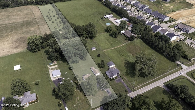 10703 Cedar Creek Rd, Louisville, KY 40229 - aerial view of property's location with rural landscape