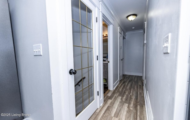 551 Tindale Dr, Taylorsville, KY 40071 - hall with wood finished floors and crown molding