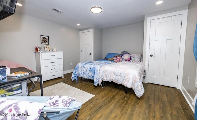 551 Tindale Dr, Taylorsville, KY 40071 - bedroom featuring wood finished floors and recessed lighting