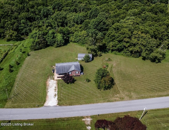 551 Tindale Dr, Taylorsville, KY 40071 - aerial view of sparsely populated area featuring a heavily wooded area