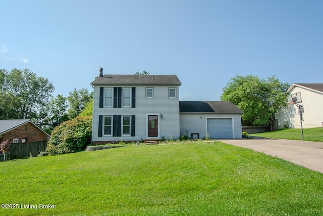 315 Tophill Dr, Shelbyville, KY 40065 - colonial-style house with concrete driveway, a garage, and entry steps