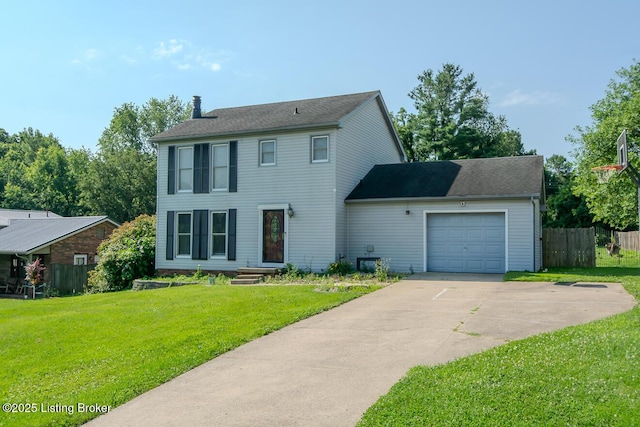 315 Tophill Dr, Shelbyville, KY 40065 - colonial house featuring a garage and concrete driveway