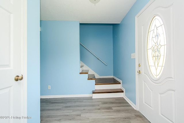 315 Tophill Dr, Shelbyville, KY 40065 - foyer featuring wood finished floors and stairs