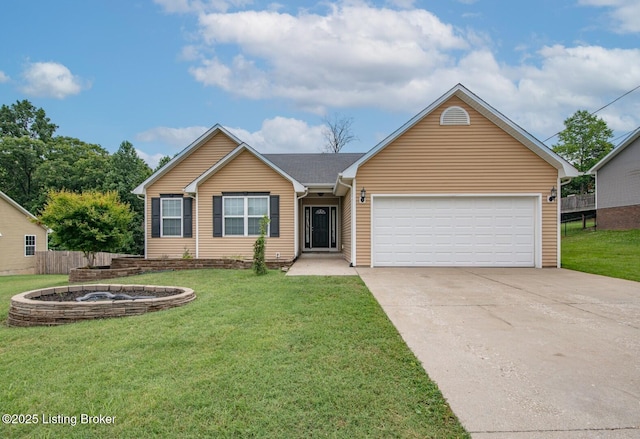 128 Boone Trce, Radcliff, KY 40160 - single story home with concrete driveway and an attached garage