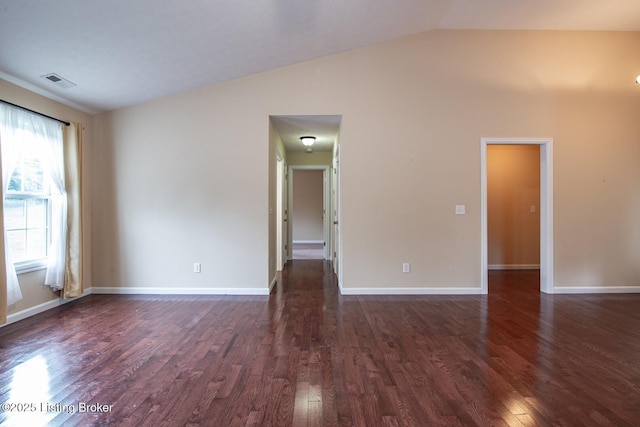 128 Boone Trce, Radcliff, KY 40160 - empty room with dark wood-style flooring and lofted ceiling