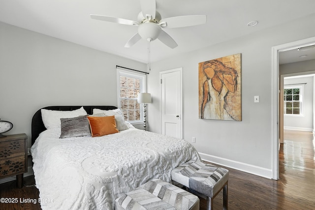 1724 Trevilian Way, Louisville, KY 40205 - bedroom with wood finished floors and a ceiling fan