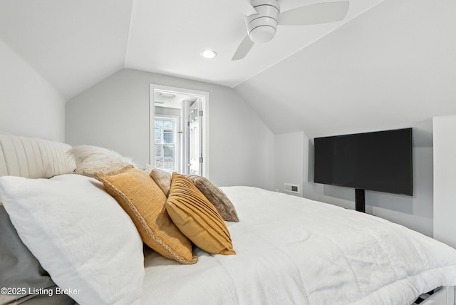 1724 Trevilian Way, Louisville, KY 40205 - bedroom featuring lofted ceiling and a ceiling fan